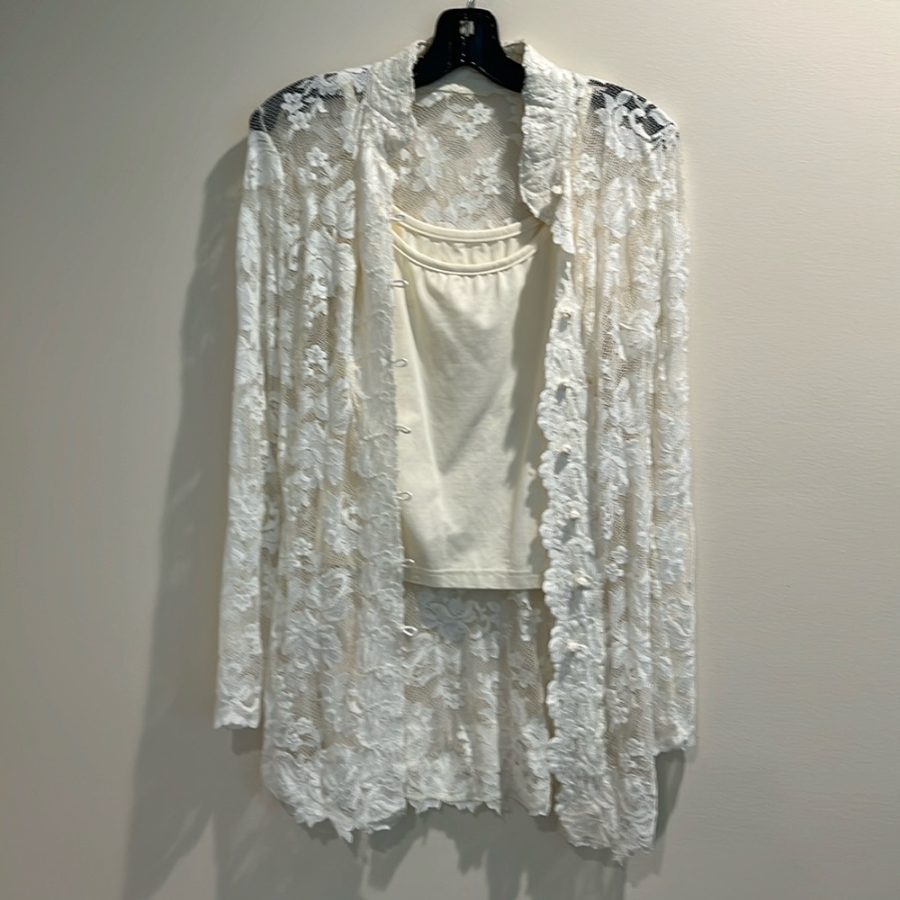 Lace blouse with camisole